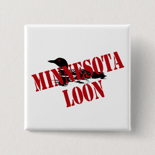 Bóton Quadrado 5.08cm Minnesota Loon