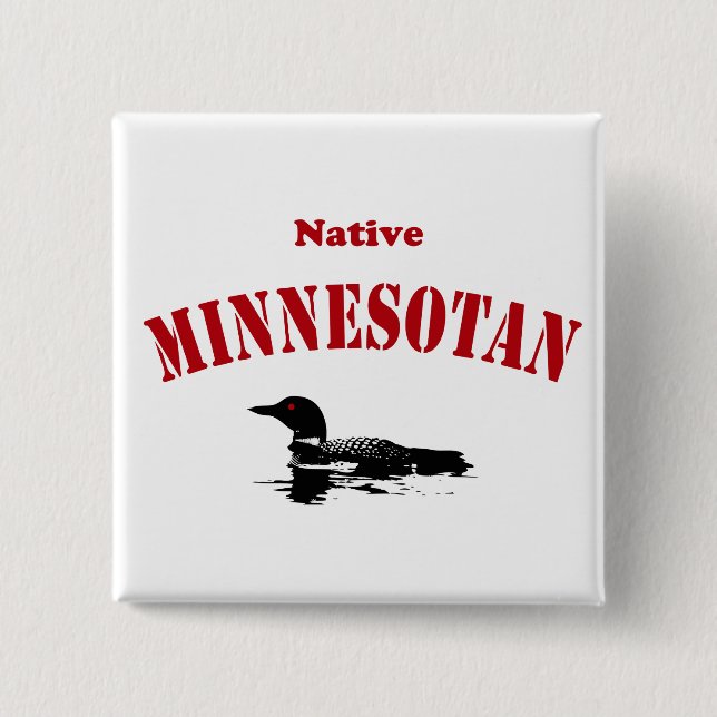 Bóton Quadrado 5.08cm Minnesotano nativo (Frente)