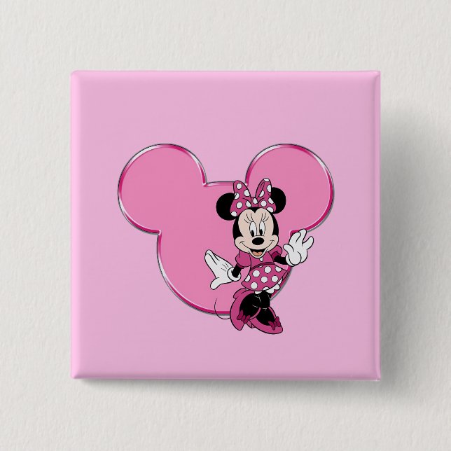 Bóton Quadrado 5.08cm Minni (Frente)