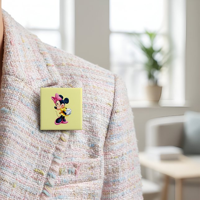 Bóton Quadrado 5.08cm Minni Button (Criador carregado)