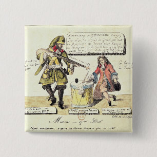 Bóton Quadrado 5.08cm Missões do século XVII