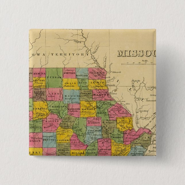 Bóton Quadrado 5.08cm Missouri (Frente)