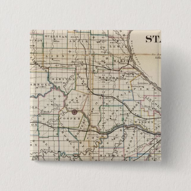 Bóton Quadrado 5.08cm Missouri 2 (Frente)