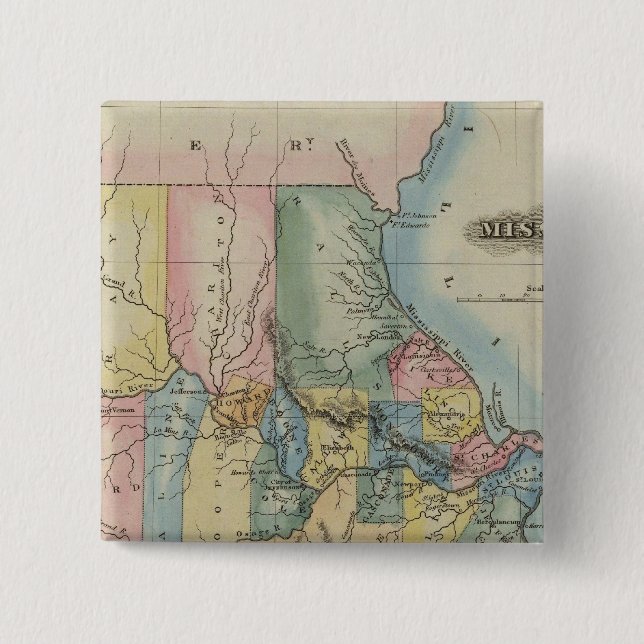 Bóton Quadrado 5.08cm Missouri 3 (Frente)