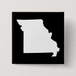 Bóton Quadrado 5.08cm Missouri branco e preto