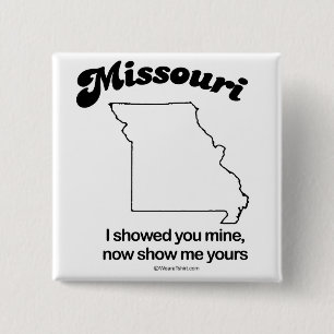 Bóton Quadrado 5.08cm MISSOURI - de "t-shirt e Gea da DIVISA do ESTADO
