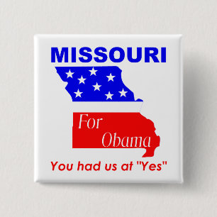 Bóton Quadrado 5.08cm Missouri para Obama