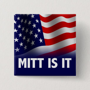 Bóton Quadrado 5.08cm Mitt É - Romney Ryan 2012