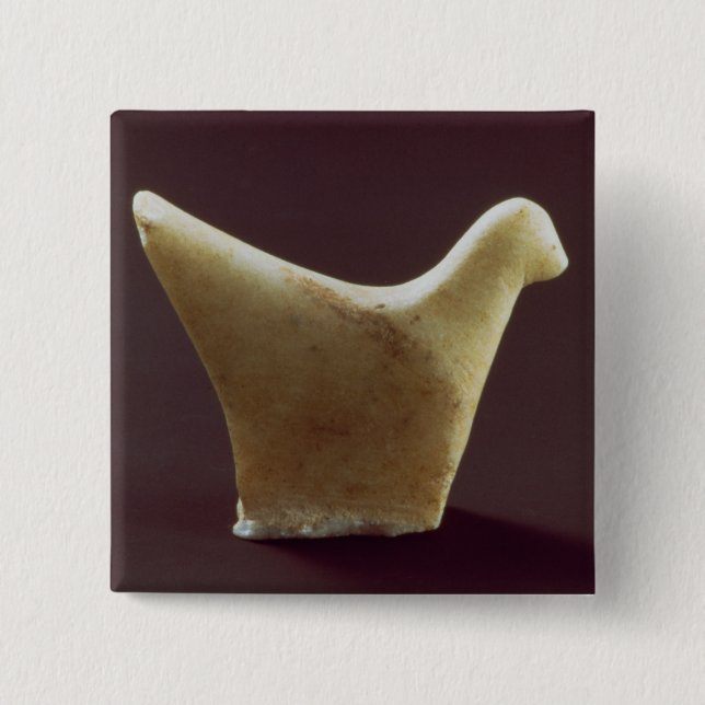 Bóton Quadrado 5.08cm Modelo de um pássaro, Cycladic adiantado, (Frente)