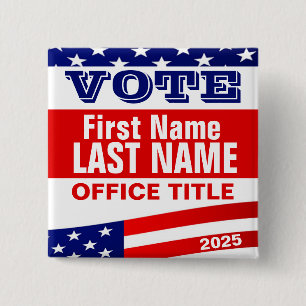 Bóton Quadrado 5.08cm Modelo do botão de campanha personalizado