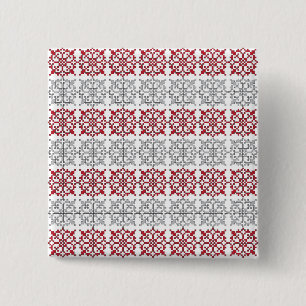 Bóton Quadrado 5.08cm Modelo geométrico I do sinal SUN letão tradicional