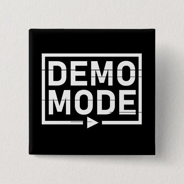 Bóton Quadrado 5.08cm Modo de demonstração Áudio V2 (Frente)