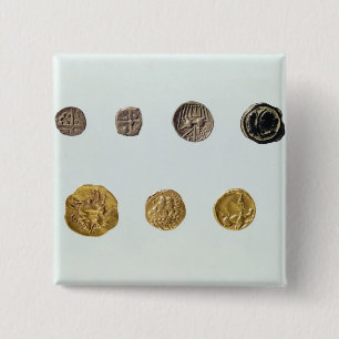 Bóton Quadrado 5.08cm Moedas Gaulish, c.750-0 BC
