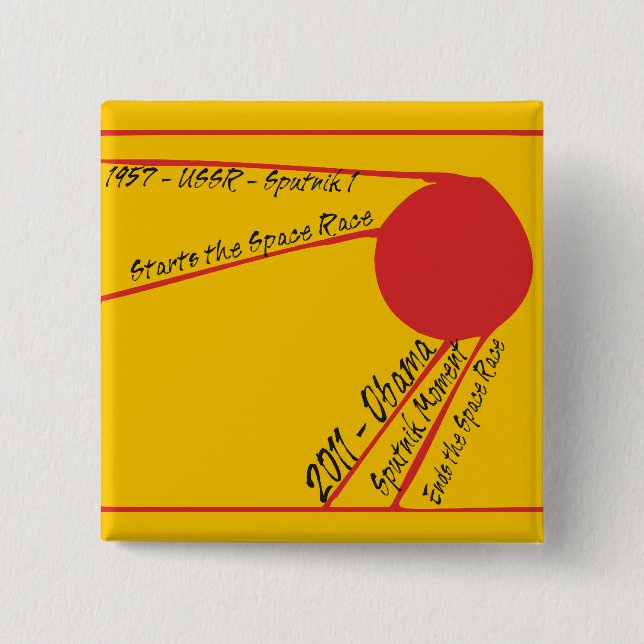 Bóton Quadrado 5.08cm Momento de Sputnik (Frente)