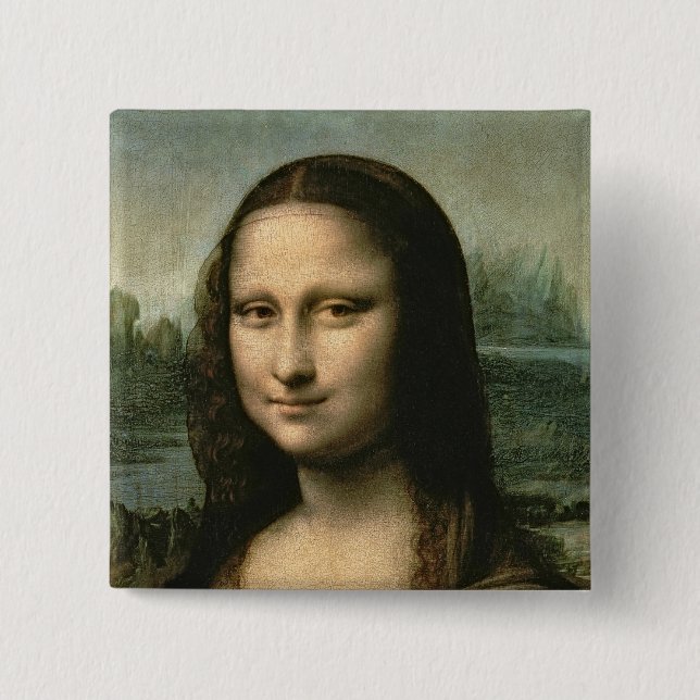 Bóton Quadrado 5.08cm Mona Lisa, c.1503-6 (Frente)