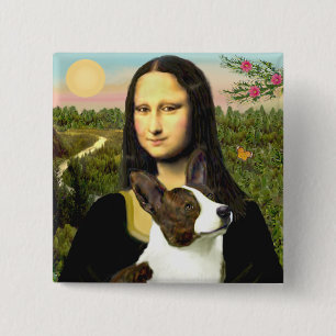 Bóton Quadrado 5.08cm Mona Lisa - Cardigan Welsh Corgi