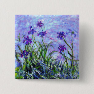 Bóton Quadrado 5.08cm Monet Lilac Irises