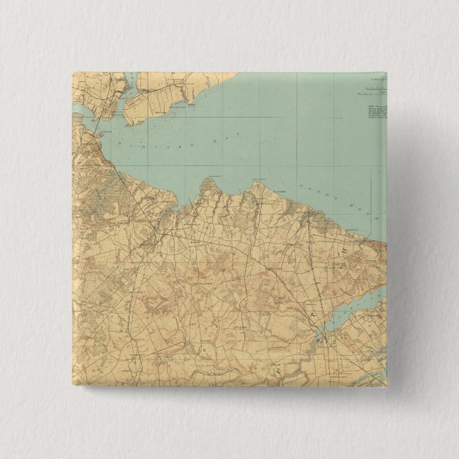 Bóton Quadrado 5.08cm Monmouth Shore, Nova Jersey (Frente)