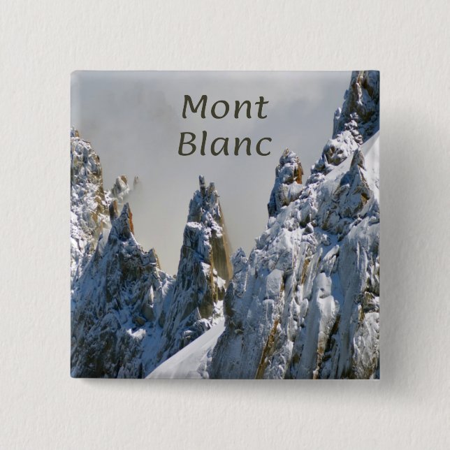 Bóton Quadrado 5.08cm Mont Blanc Monte Bianco (Frente)