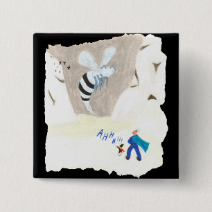 Bóton Quadrado 5.08cm Montanha de Gelo