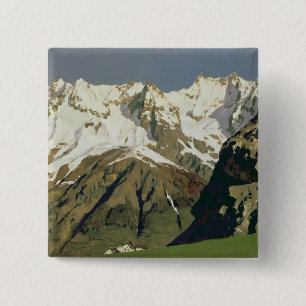 Bóton Quadrado 5.08cm Montanhas de Mont Blanc, 1897