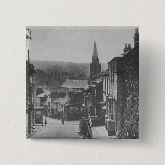 Bóton Quadrado 5.08cm Monte de Bodmin, Lostwithiel, Cornualha (Frente)