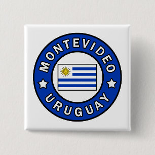 Bóton Quadrado 5.08cm Montevideo Uruguai
