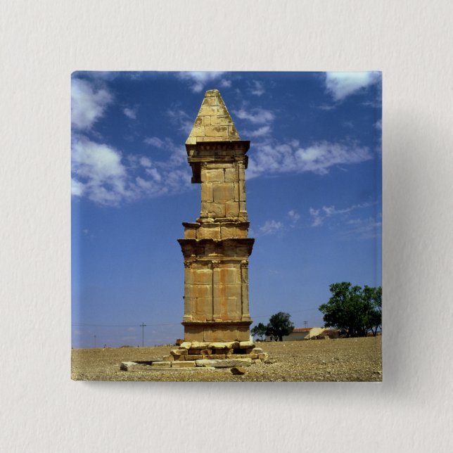 Bóton Quadrado 5.08cm Monumento da guerra Punic, ó-ò século BC (Frente)