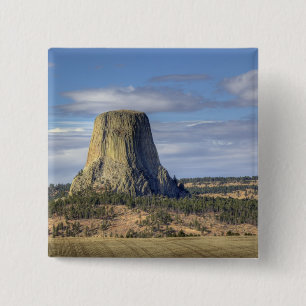 Bóton Quadrado 5.08cm Monumento Nacional Devils Tower