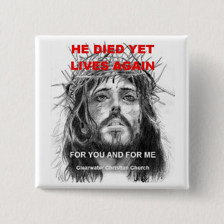 Bóton Quadrado 5.08cm Morreu contudo vidas