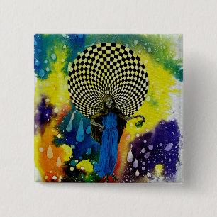 Bóton Quadrado 5.08cm Morte por Michael Moffa