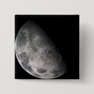 Bóton Quadrado 5.08cm Mosaico da cor da lua da terra