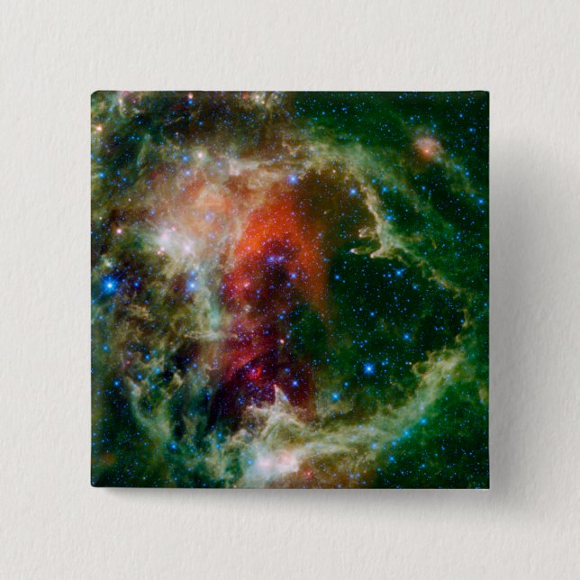 Bóton Quadrado 5.08cm Mosaico é da Nebulosa da Alma (Frente)