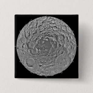 Bóton Quadrado 5.08cm Mosaico lunar da região polar sul do m