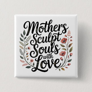 Bóton Quadrado 5.08cm Mothers Sculpt Souls With Love