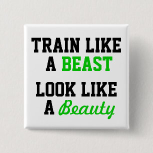Bóton Quadrado 5.08cm Motivação de Workout