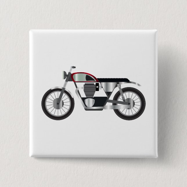 Bóton Quadrado 5.08cm Motocicleta (Frente)