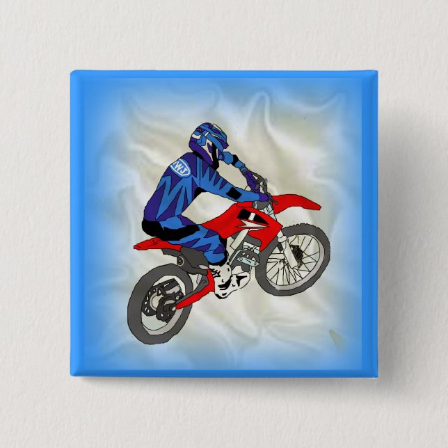 Bóton Quadrado 5.08cm Motocross 201 (Frente)