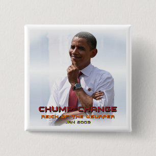 Bóton Quadrado 5.08cm Mudança do Chump (Obama)