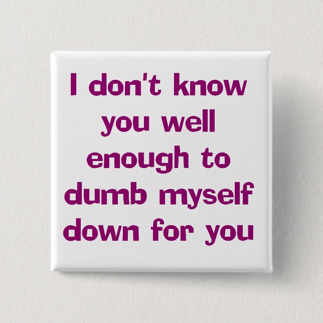 Bóton Quadrado 5.08cm Mudo abotoe para baixo (Frente)