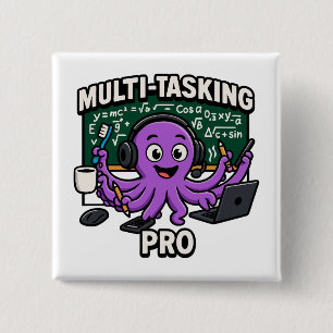 Bóton Quadrado 5.08cm Multitarefa Octopus Classroom Learning Pro