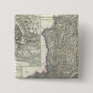 Bóton Quadrado 5.08cm Munique, Augsburgo, Baviera