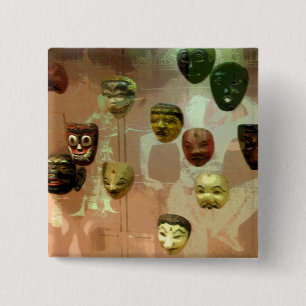 Bóton Quadrado 5.08cm Muro de Máscaras CB