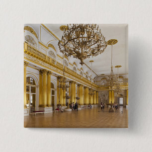 Bóton Quadrado 5.08cm Museu Hermitage, Quarto 191, O Excelente Hall