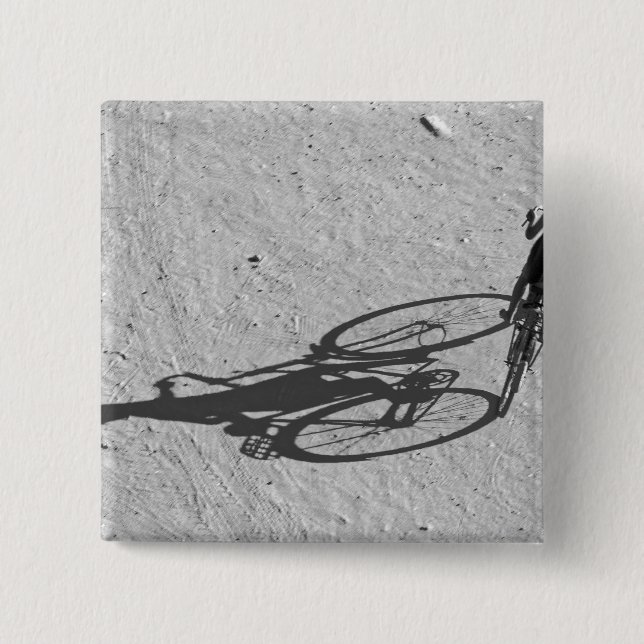 Bóton Quadrado 5.08cm Myamar, Bagan, jovem andando de bicicleta e (Frente)