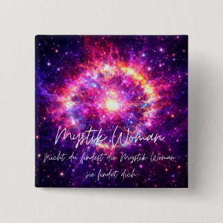 Bóton Quadrado 5.08cm Mystik Woman Anstecker – Galaktisch schön