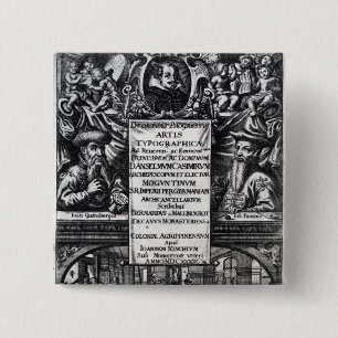 Bóton Quadrado 5.08cm 'Na origem e na história de Typography