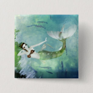 Bóton Quadrado 5.08cm Nadar com Botão Salmão