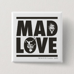 Bóton Quadrado 5.08cm Namorados Batman Joker & Harley - Mad Love