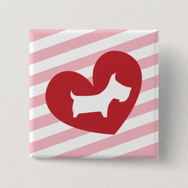 Bóton Quadrado 5.08cm Namorados de Scotty (Frente)